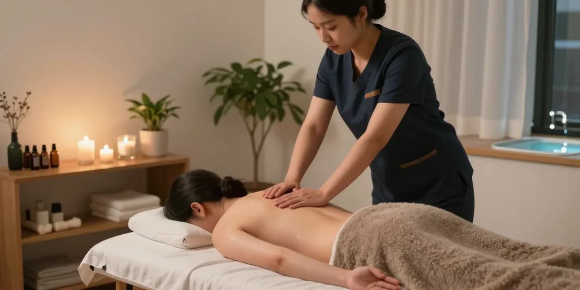 Experience peaceful 동탄출장마사지 with a professional therapist in a calming home setting.